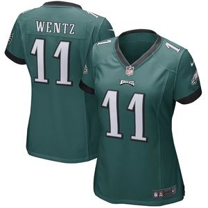 Nike Carson Wentz Philadelphia Eagles Women's Green Game Player Jersey